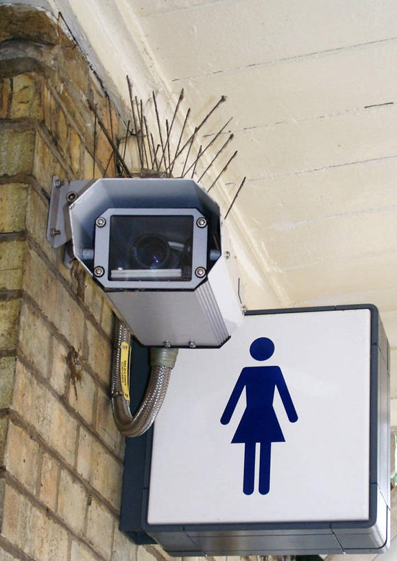 无人,竖图,室外,白天,仰视,安全,建筑,英国,标志,墙,首都,砖墙,摄影,保护,监视器,监视,公共厕所,彩图,低角度拍摄