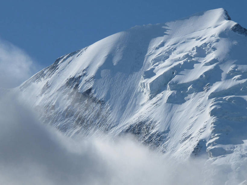 无人,横图,室外,白天,雪山,法国,云,冬天,宏伟,风景,摄影,勃朗峰,万里无云,霞慕尼,彩图