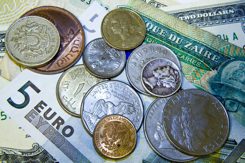 无人,横图,特写,钱,美元,许多,钱币,很多,美金,金融,纸币,摄影,经济,英镑,多样,堆,美圆,流通,贸易,货币,现金,硬币,彩图,5欧元纸币