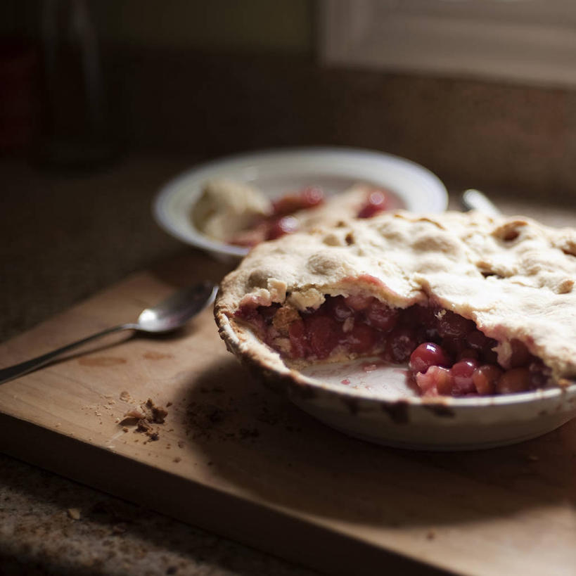 无人,方图,室内,白天,美国,脆,案板,摄影,清新,健康食物,樱桃派,彩图