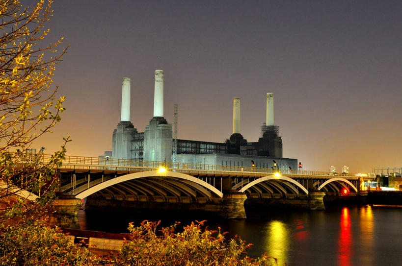 无人,横图,室外,夜晚,长时间曝光,河流,英国,桥,首都,发电站,工业,摄影,能源,英国文化,彩图