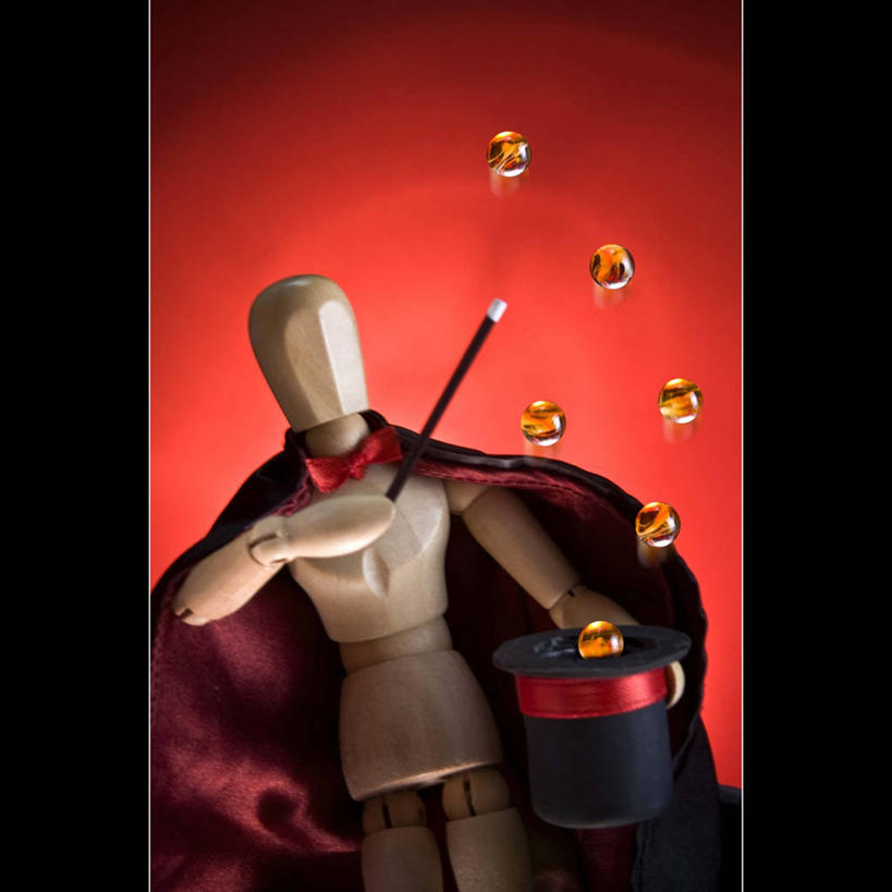 无人,魔术师,方图,表演,红色背景,木制,摄影,魔术,想法,彩图,影棚拍摄