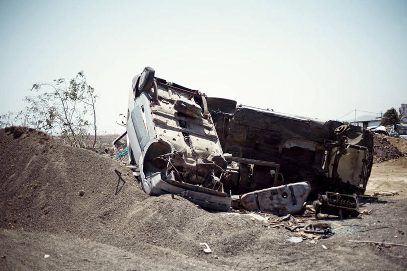 无人,横图,室外,白天,汽车,西班牙,破坏,破损,运输,摄影,损坏,毁灭,结束,失事,彩图,废旧汽车场