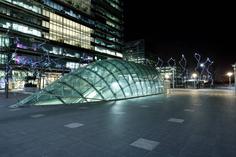 无人,横图,室外,夜晚,城市,建筑,玻璃,英国,隧道,地铁站,首都,摄影,照亮,彩图