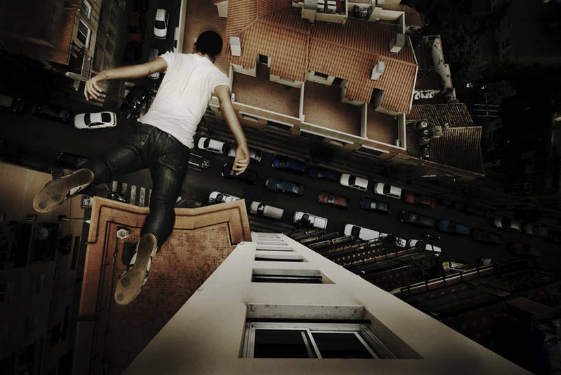 西方人,成年人,一个人,横图,室外,白天,窗户,建筑,街道,西班牙,欧洲,巴塞罗那,欧洲人,仅一个男性,仅一个人,屋顶,半空,注视,仅一个年轻男性,背面,观察,看,摄影,落下,观看,察看,关注,自杀,危险,男人,男性,年轻男性,白种人,年轻人,彩图