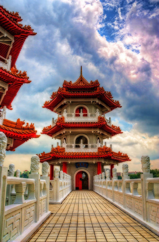 无人,竖图,室外,白天,建筑,新加坡,小路,宝塔,红色,摄影,东亚文化,彩图