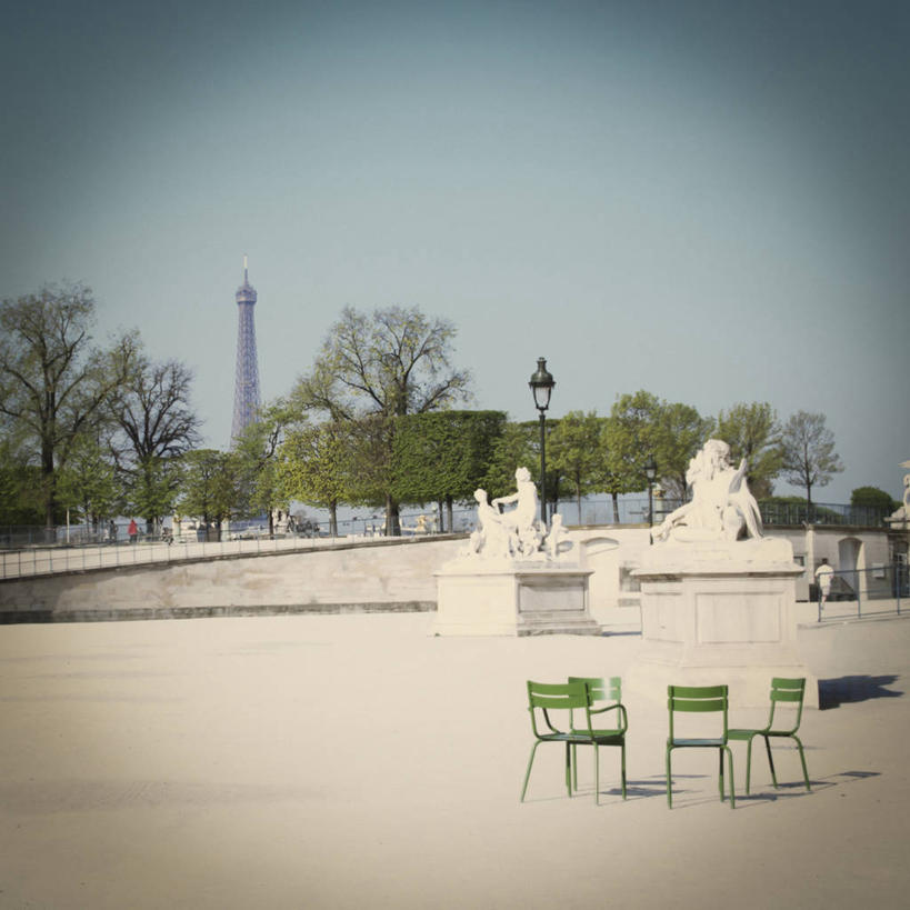 无人,方图,室外,白天,椅子,法国,巴黎,雕像,塔,首都,树,天空,摄影,法国文化,杜乐丽花园,法兰西岛大区,彩图,晕影