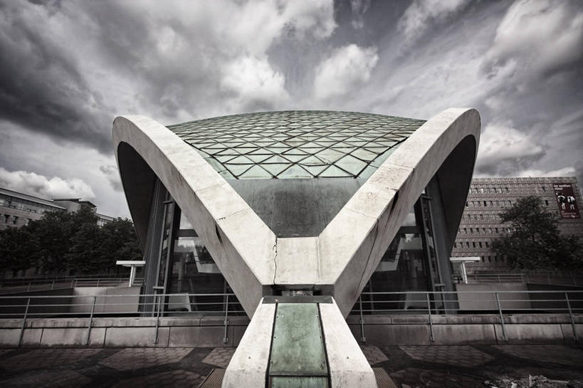 无人,横图,室外,白天,建筑,德国,乌云,歌剧院,天气,现代,摄影,多特蒙德,彩图