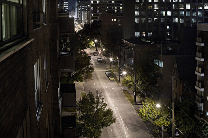 无人,横图,室外,夜晚,路,路灯,加拿大,公寓,首都,运输,摄影,照亮,市区,安大略省,渥太华,彩图