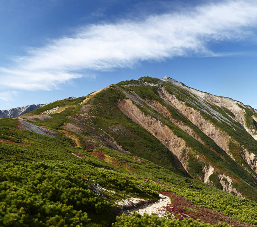 无人,横图,俯视,室外,白天,美景,长野县,日本,日本文化,景观,山顶,云,草,风景,天空,自然,景色,摄影,宁静,自然风光,台风,日本阿尔卑斯山脉,地质学,自然地理,岩石,秋天,彩图,高角度拍摄