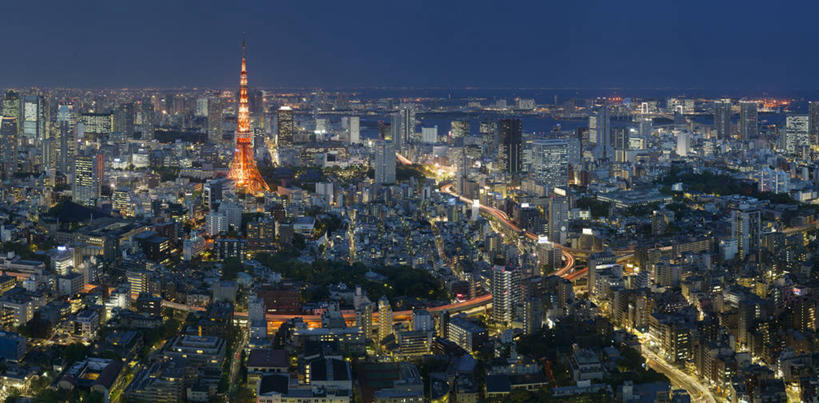 无人,横图,全景,俯视,航拍,室外,夜晚,度假,美景,天际线,城市风光,城市,建筑,摩天大楼,东京,日本,日本文化,景观,东京湾,首都,娱乐,享受,休闲,景色,放松,摄影,东京塔,照亮,鸟瞰,万里无云,彩图,高角度拍摄,旅行,东京彩虹桥