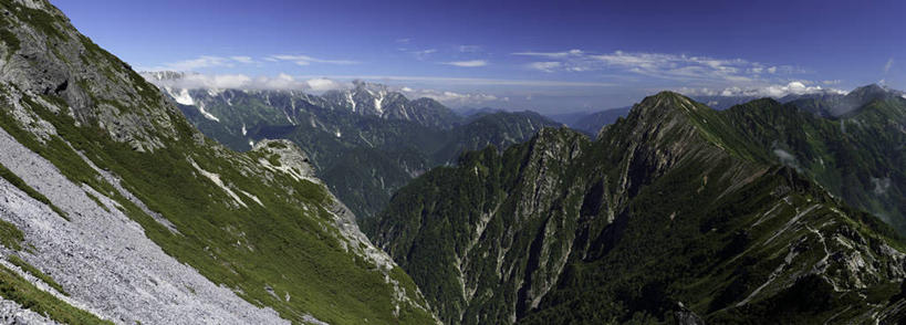 无人,横图,全景,室外,白天,美景,长野县,日本,日本文化,景观,云,风景,天空,自然,地标建筑,夏天,景色,摄影,宁静,自然风光,日本阿尔卑斯山脉,彩图