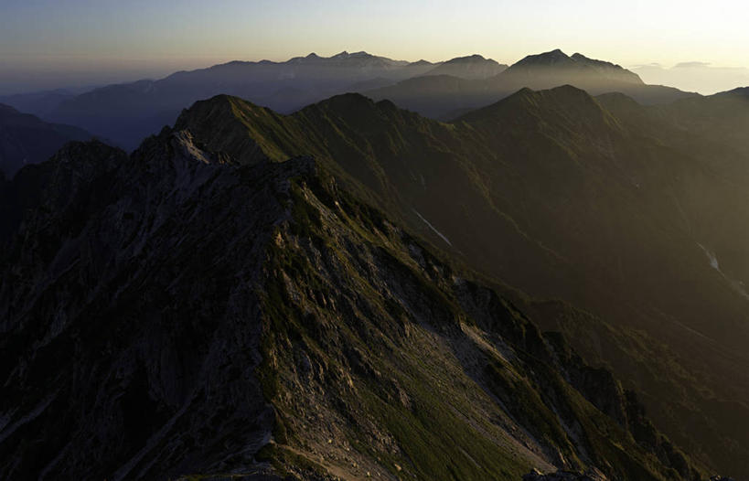 无人,横图,室外,美景,山,长野县,日本,景观,山顶,黎明,风景,天空,自然,景色,摄影,宁静,自然风光,日本阿尔卑斯山脉,彩图