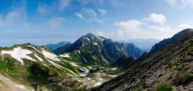无人,横图,全景,室外,白天,美景,山,山脉,雪,富山县,日本,日本文化,景观,山顶,云,风景,天空,自然,地标建筑,景色,摄影,宁静,自然风光,日本阿尔卑斯山脉,彩图