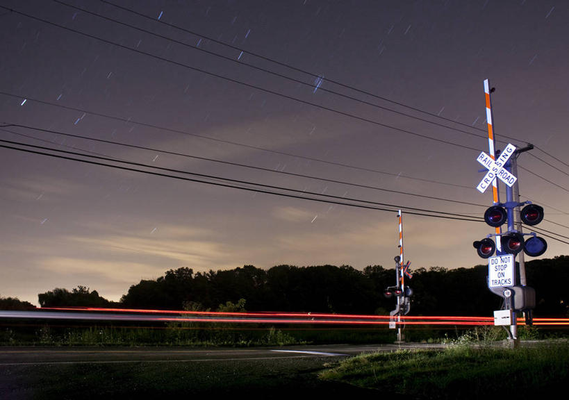 无人,横图,室外,长时间曝光,通讯,日落,路,铁路,美国,电缆,文字,云,轨道,交通,铁轨,联系,杆,方向,运输,摄影,指导,英文字母,剪影,宾夕法尼亚,彩图