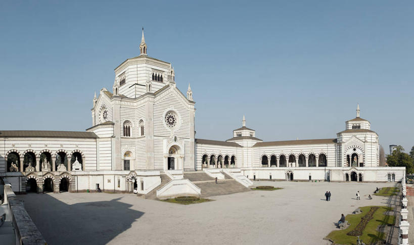 横图,室外,白天,建筑,意大利,历史,墓地,摄影,记忆,意大利文化,米兰,万里无云,彩图