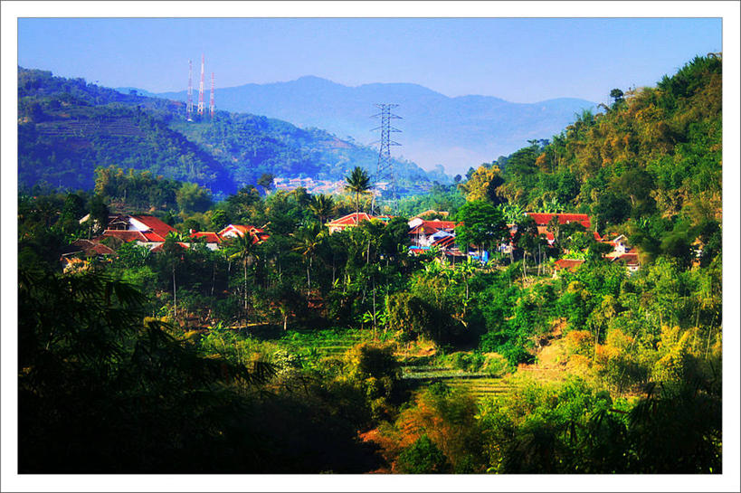 无人,横图,室外,白天,山,印度尼西亚,乡村,树,天空,自然,摄影,宁静,彩图,万隆