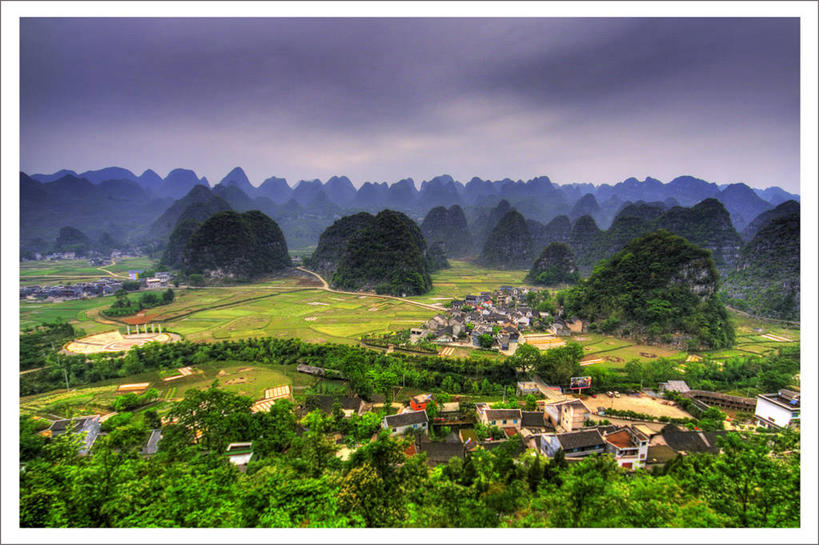 无人,横图,室外,白天,农业,美景,地形,景观,田地,云,喀斯特,树,风景,天空,自然,景色,摄影,宁静,岩层,自然风光,地貌,贵州省,式样,自然地理,岩石,彩图