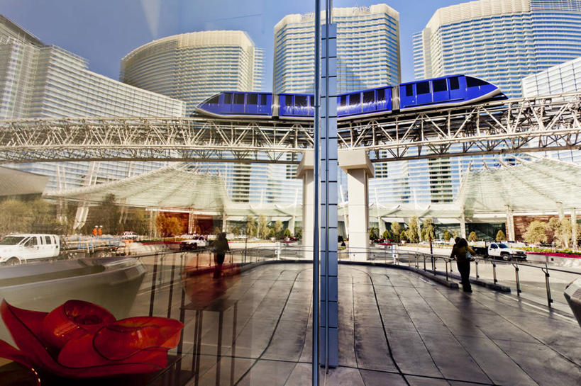 横图,室外,白天,城市,美国,反射,缆车,运输,摄影,生活方式,华贵,内华达州,拉斯维加斯,彩图