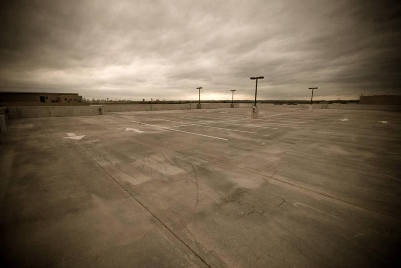 无人,停车场,横图,室外,白天,多云,美国,天气,运输,摄影,宁静,德克萨斯,彩图,晕影