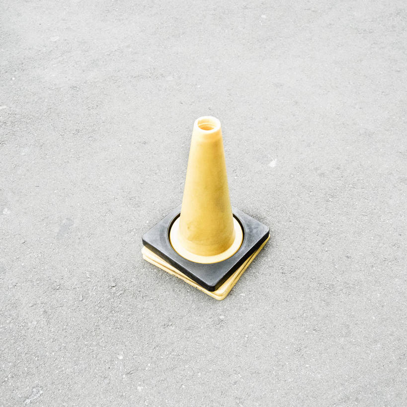 无人,方图,室外,特写,白天,东京,日本,首都,一个,黄色,运输,摄影,单个,路锥,彩图