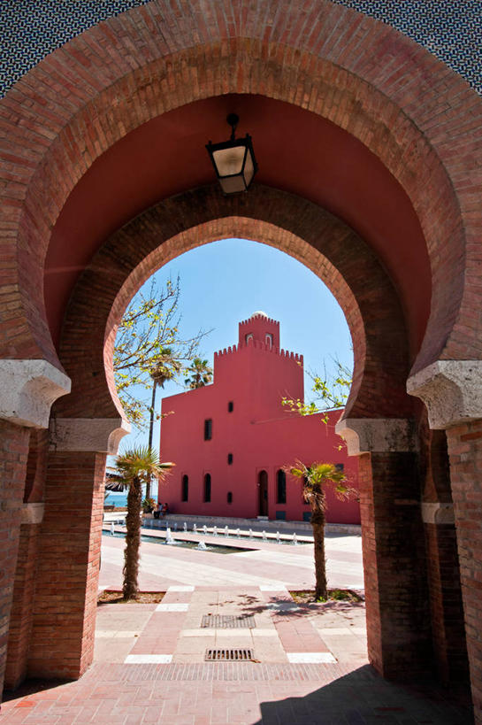 无人,竖图,室内,白天,建筑,西班牙,城堡,拱门,历史,摄影,宁静,阿拉伯风格,安达路西亚,马拉加省,彩图