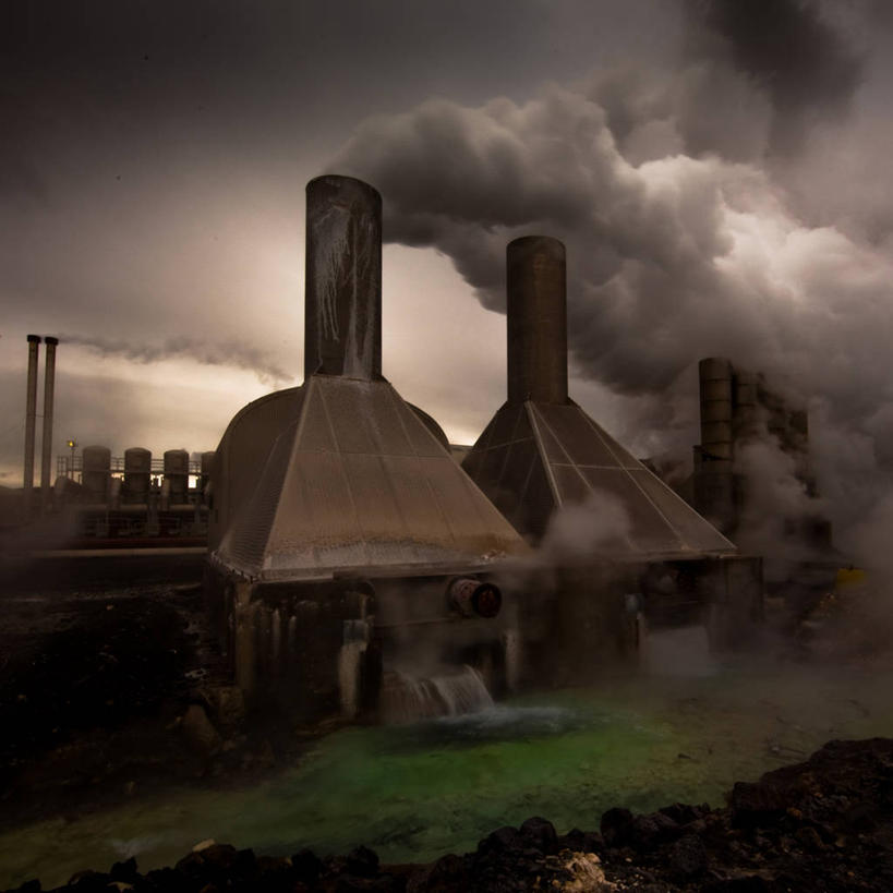 无人,方图,室外,烟囱,全球变暖,冰岛,黄昏,发电站,工业,排放,摄影,能源,环境,污染,地热发电站,彩图