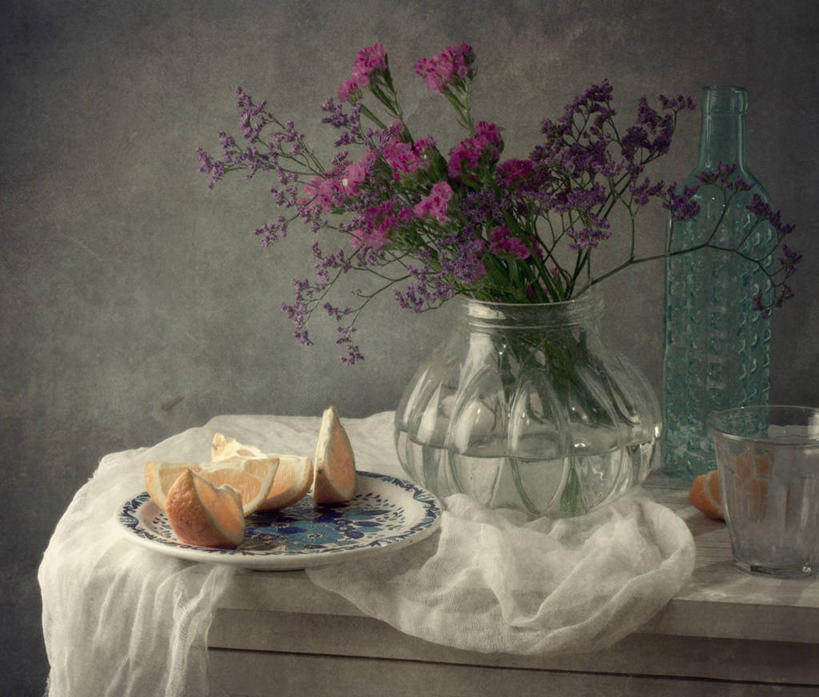 无人,横图,室内,白天,桌子,静物,水果,花盆,以色列,花纹,抹布,饮食,盘子,瓶子,摄影,脆弱,清新,健康食物,彩图