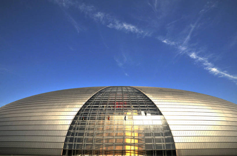 无人,横图,室外,白天,建筑,剧院,北京,云,首都,现代,天空,摄影,式样,设计,彩图