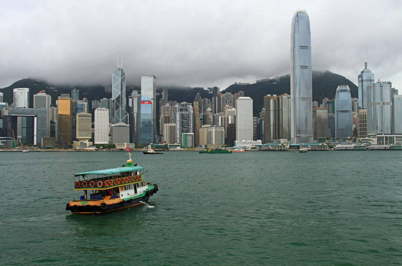 无人,横图,室外,白天,海洋,山,城市,建筑,香港,云,现代,自然,运输,摄影,九龙,彩图,海港,天星小轮