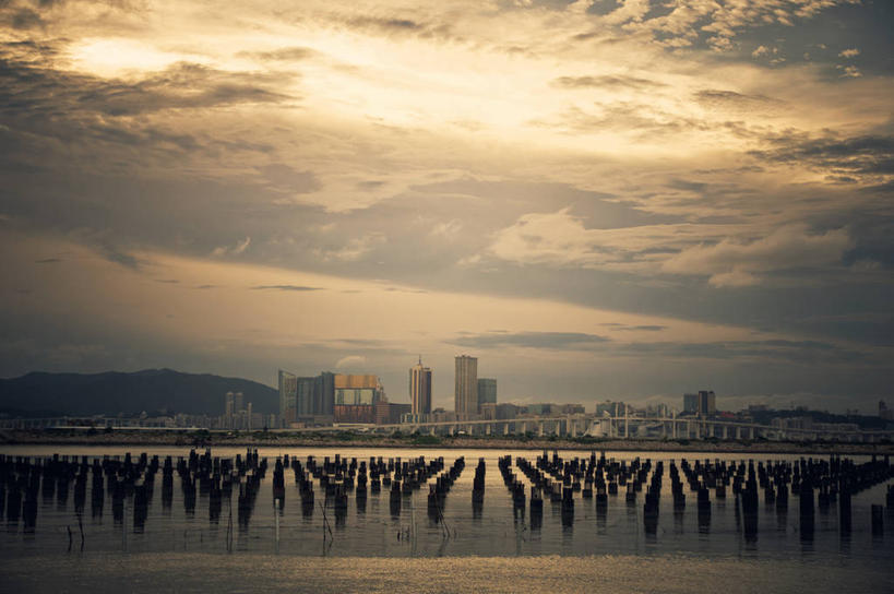 无人,横图,室外,海洋,美景,天际线,建筑,澳门,日光,木制,海岸线,景观,桥,联系,天空,自然,黄昏,景色,摄影,宁静,自然风光,海景,彩图