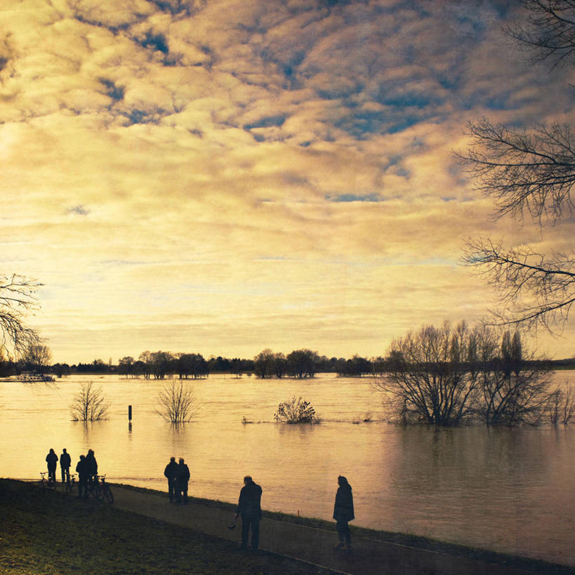 站,方图,室外,自行车,德国,河岸,云,风景,自然,黄昏,摄影,宁静,剪影,杜塞尔多夫,莱茵河,彩图