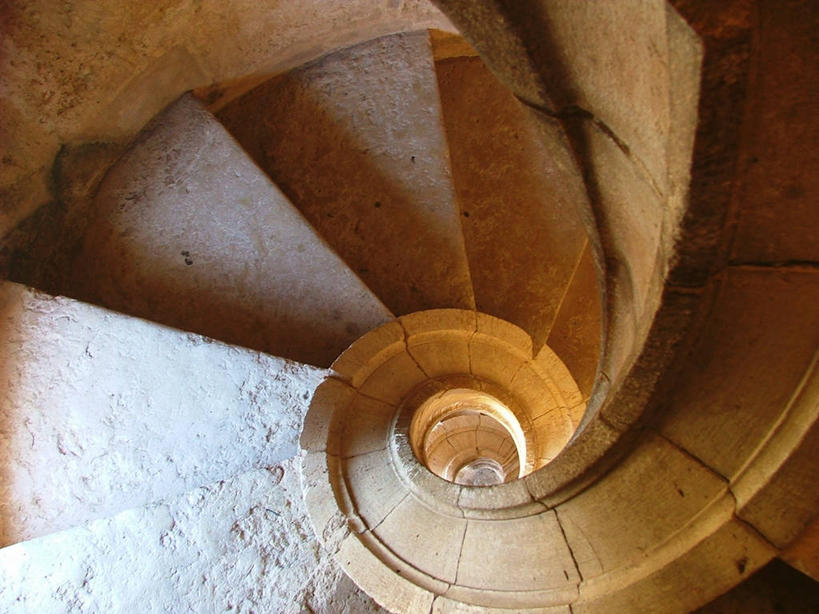 无人,横图,俯视,室内,白天,楼梯,建筑,葡萄牙,节日,文化,祈祷,健康,许愿,摄影,宗教,信仰,纪念,祈求,基督教,天主教,漩涡形,平安,岩石,彩图,高角度拍摄,托马尔