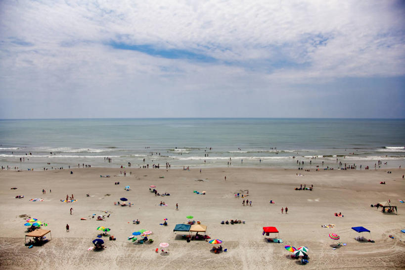 横图,室外,白天,度假,海洋,美国,遮阳伞,水平线,云,摄影,北美,热带气候,北美洲,享乐,美洲,南卡罗来纳州,北亚美利加洲,亚美利加洲,南卡罗来纳,扇榈之州,矮棕榈之州,海滩,彩图,美利坚合众国