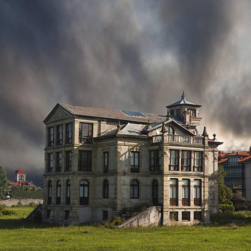 无人,方图,室外,白天,建筑,西班牙,房屋,乌云,天气,天空,摄影,宁静,阿斯图里亚斯,彩图