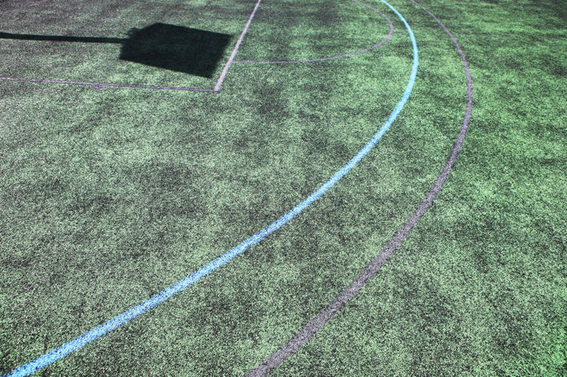 无人,运动场,横图,室外,白天,英国,阴影,篮球框,线条,首都,草,摄影,彩图