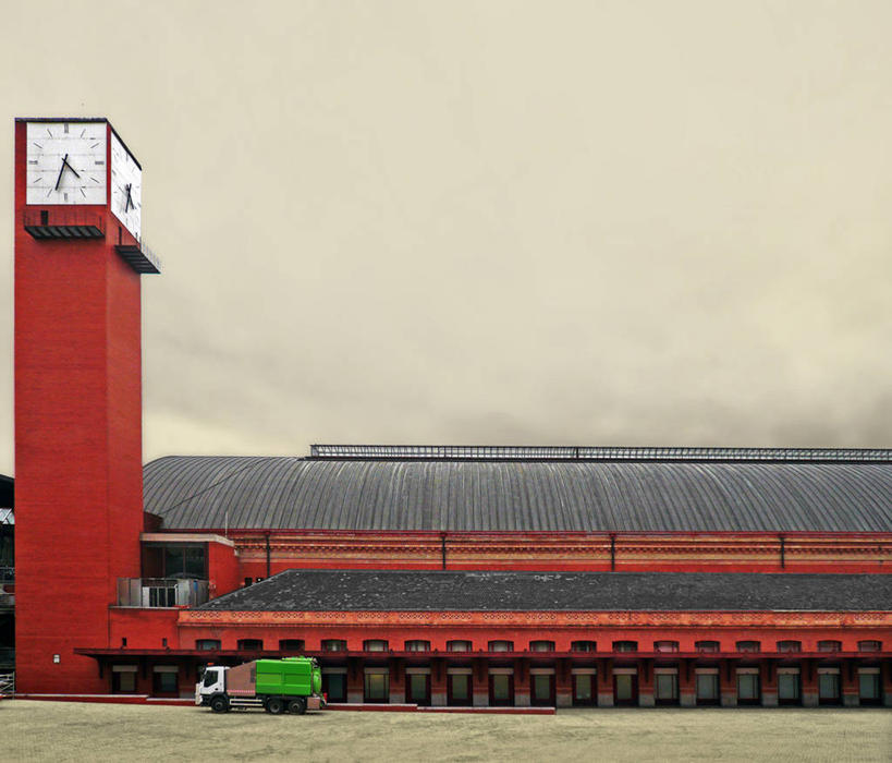 无人,横图,室外,多云,建筑,卡车,车站,西班牙,时间,云,站台,首都,钟塔,月台,马德里,运输,摄影,钟,彩图