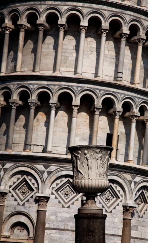 无人,竖图,室外,白天,建筑,意大利,柱子,拱门,塔,历史,地标建筑,摄影,比萨,比萨斜塔,罗马式,意大利文化,托斯卡纳区,式样,美术工艺,设计,彩图