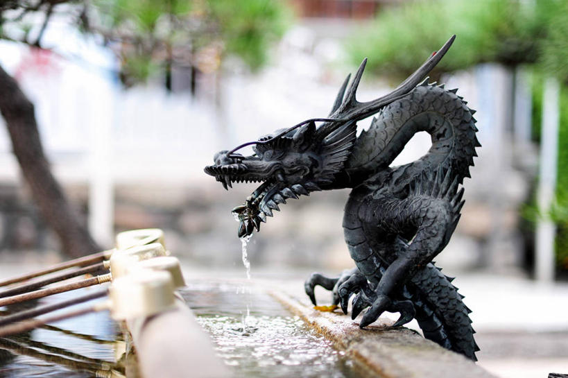 无人,横图,室外,白天,水,雕塑,爱知县,名古屋,日本,竹制,日本文化,龙,竹筒,历史,容器,摄影,宗教,佛教,储藏,创造力,竹制品,储存,纯净,彩图,贮存,传统文化