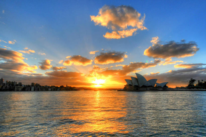 无人,横图,室外,日出,海洋,美景,太阳,日光,悉尼歌剧院,澳大利亚,反射,景观,云,歌剧院,天空,自然,景色,摄影,宁静,自然风光,大洋洲,悉尼,澳洲,悉尼港,南方大陆,首府,澳大利亚联邦,雪梨,新州,新南威尔士,新南威尔士州,杰克逊港,彩图
