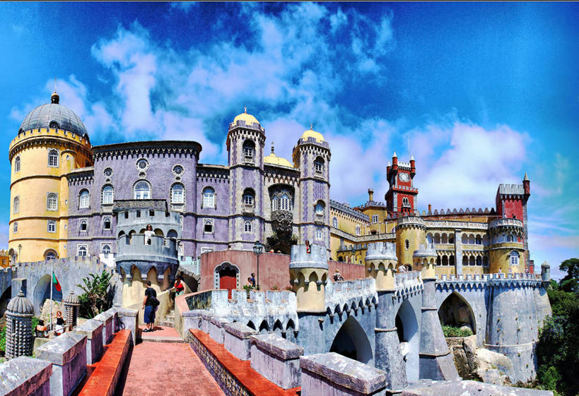 栏杆,横图,室外,白天,城市,建筑,葡萄牙,云,拱门,桥,首都,历史,里斯本,摄影,圆顶建筑,新特拉,彩图