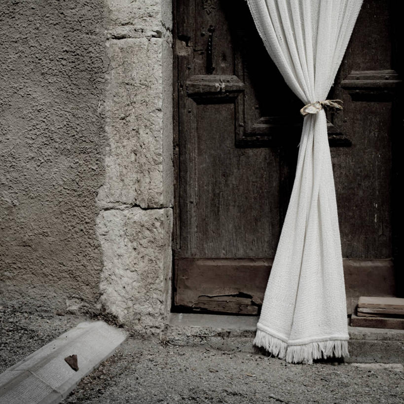 无人,方图,室外,白天,窗帘,门,法国,关闭,木制,白色,摄影,封闭,下降,彩图