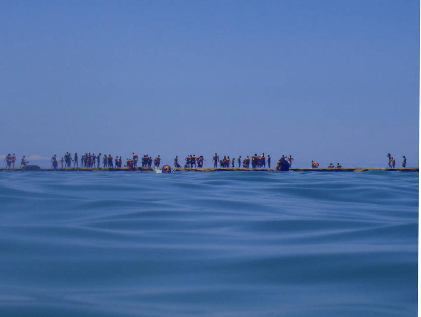 游泳,站,横图,室外,白天,度假,海洋,西班牙,许多人,一群人,摄影,享乐,万里无云,大西洋群岛,海滩,彩图