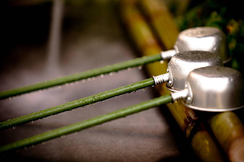 无人,横图,室外,特写,白天,静物,日本,一排,日本文化,整齐,金属,排列,三个,摄影,长柄勺,队列,彩图