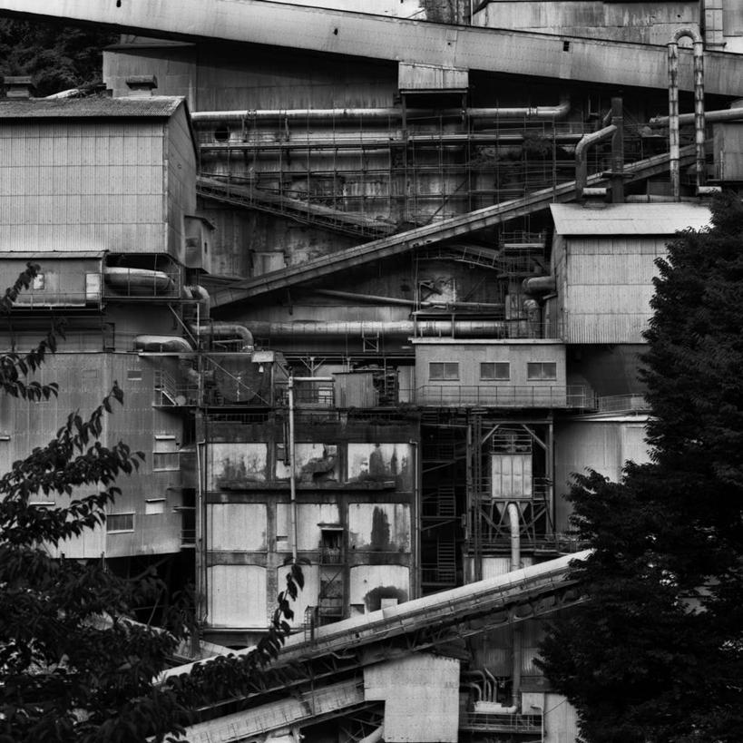 无人,方图,黑白,室外,白天,东京,日本,首都,树,水泥厂,工业,摄影,宁静