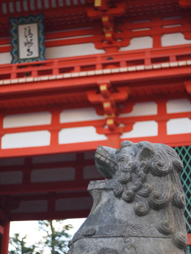 无人,竖图,室外,特写,白天,建筑,日本,日本文化,雕像,树,摄影,京都府,清水寺,京都市,美术工艺,彩图