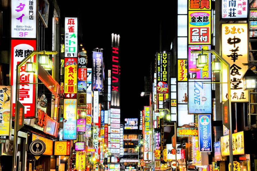 无人,横图,室外,夜晚,建筑,霓虹灯,日本,日本文化,城镇,摄影,照亮,彩图