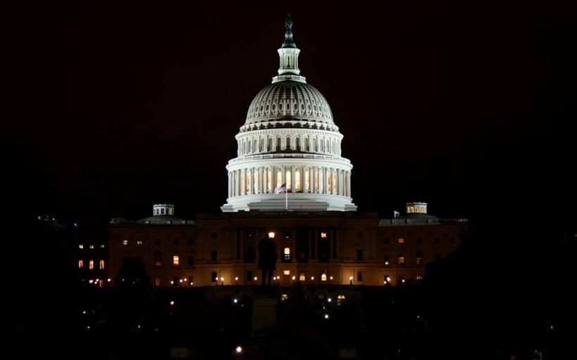 无人,横图,室外,夜晚,城市,建筑,美国,首都,天空,摄影,宁静,照亮,权威,圆顶建筑,政府,华盛顿特区,联邦大楼,彩图