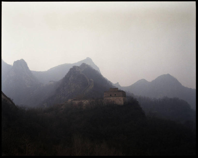 无人,横图,室外,白天,山脉,雾,长城,围墙,天气,首都,树,自然,摄影,中国文化,古代文明,彩图