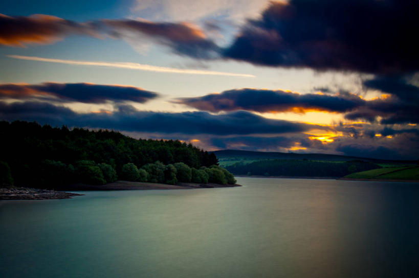 无人,横图,室外,美景,植物,日光,英国,景观,云,水库,树,风景,天空,自然,黄昏,景色,摄影,宁静,自然风光,北约克郡,彩图